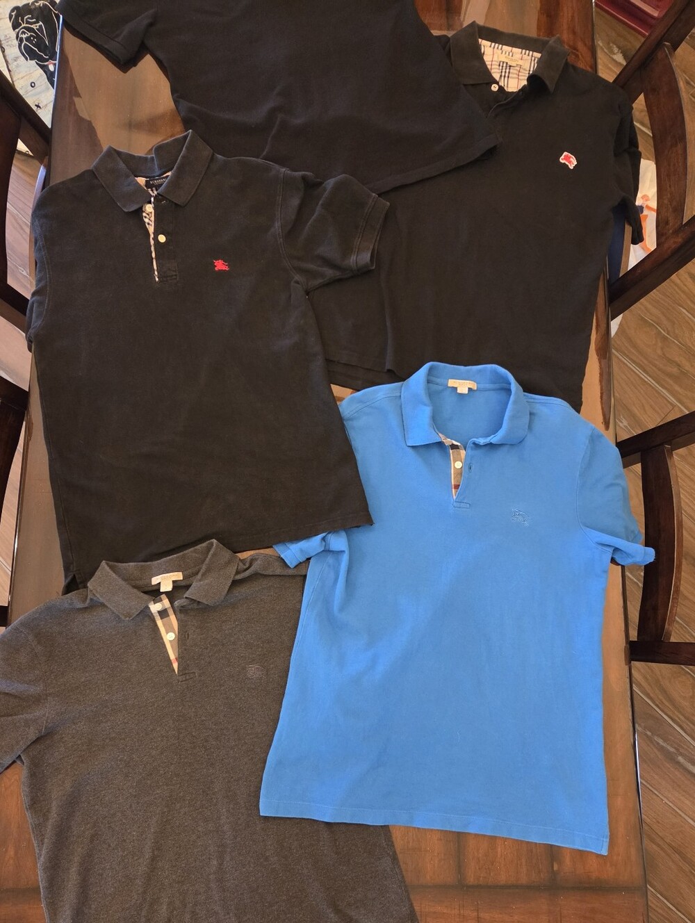Lot Of 5 Men's Burberry Polo Shirts - Picture 2 of 14